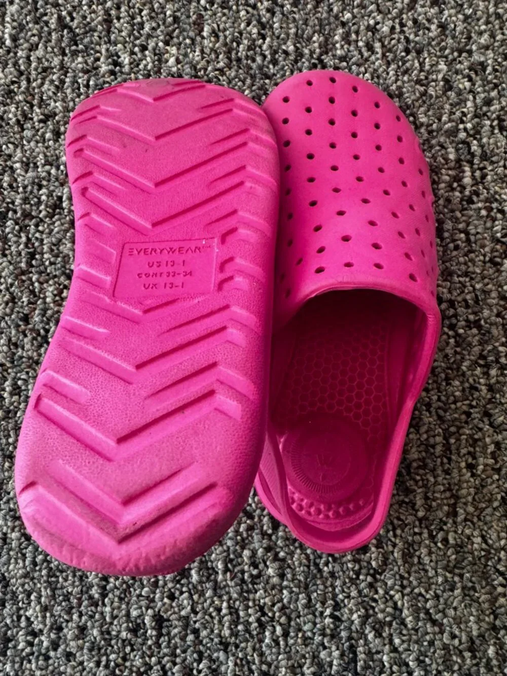 EveryWear Kids Clogs Crocs - Pink - Size 13-1